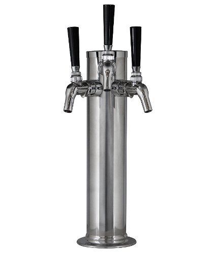 Kegco dt3f-630ss triple faucet stainless draft beertower w/ perlick 630ss for sale