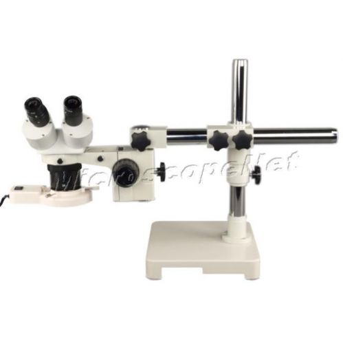 10X-20X-30X-60X Binocular Stereo Microscope Boom Stand with 8W Ring Light