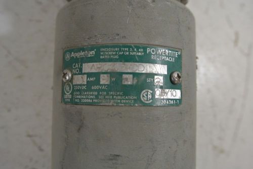 Appleton Powertite Receptacle 100 Amp 3 Pole 4 Wire Cat: ARC1034CD
