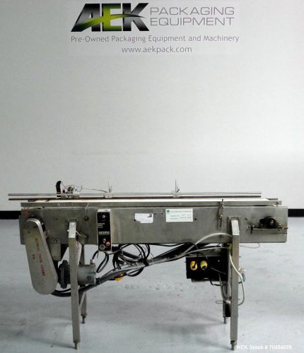 Used- stainless steel belt conveyor. approximate 8&#034; wide x 53&#034; long belt, driven for sale