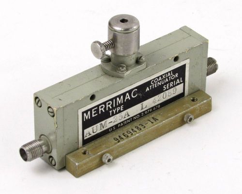 Merrimac AUM-25A Attenuator - SMA Female, 4-12GHz, 40dB Control Range