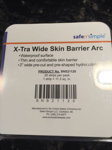 Skin Barrier X-Tra Wide Crescent Arcs Part No. 21120 Qty 20 Per Package