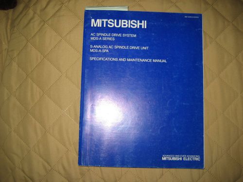 Mitsubishi  ac spindle  mds-a series specs &amp; maintenance for sale