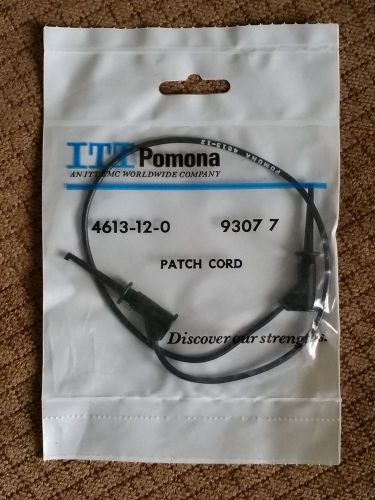 Itt pomona 4613-12-0 minigrabber patch cord for sale