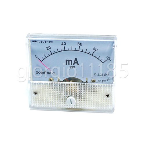 2 pcs New Analog AMP Panel Meter Gauge DC 0~100mA 85C1