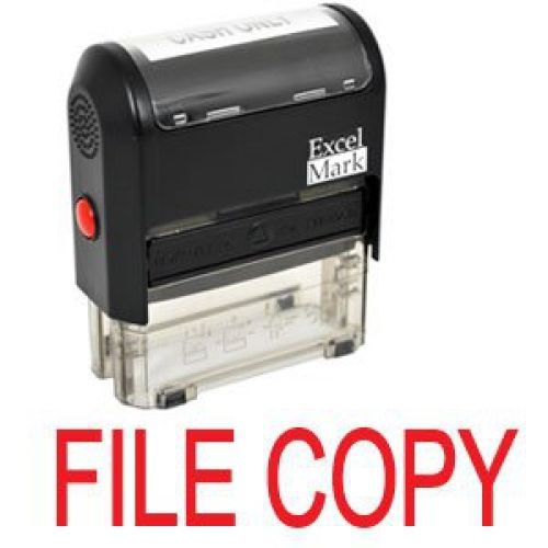 ExcelMark FILE COPY Self Inking Rubber Stamp - Red Ink (42A1539WEB-R)