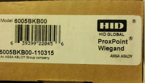 Hid proxpoint wiegand 6005bkb00 for sale