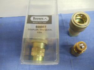 Two Hydraulic Quick Coupler  with 1/2 inch pipe threads new by Buyers Products