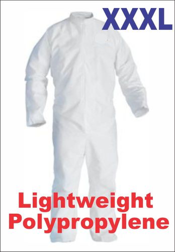 XXXL Poly Protective Coverall Suit Disposable Clean-Up Yardwork Garage &amp; Shop 3X