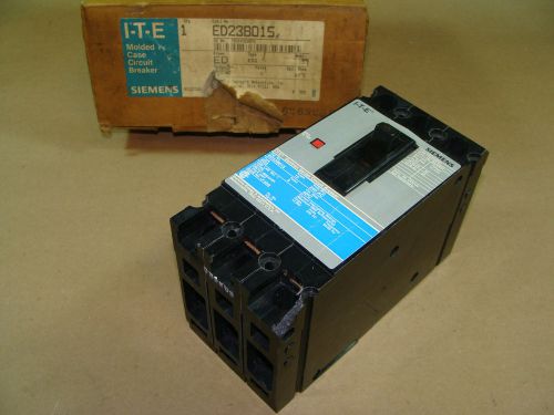 New siemens ite type ed2 ed23b015 3 pole 15 a 240 vac circuit breaker chipped for sale