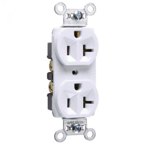 20-amp/125-volt construction grade duplex receptacle, white pass and seymour for sale