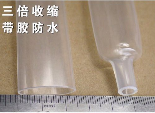 Waterproof heat shrink tubing sleeve ?15.4mm adhesive lined 3:1 transparent x 1m for sale