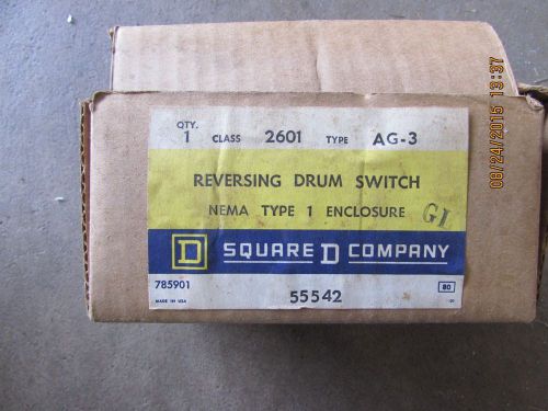 New square d 2601 ag-3 reversing drum switch for sale