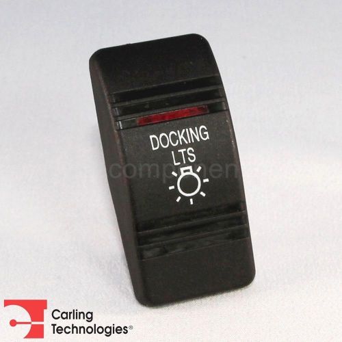 Carling Contura III Actuator Docking Lights LTS Black Button Red Bar Lens