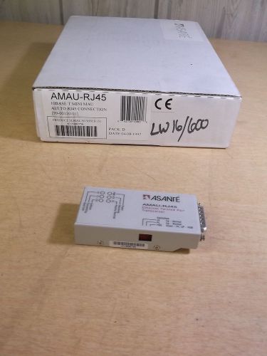 NEW Asante AMAU-RJ45 Base TMini Ethernet Transceiver *FREE SHIPPING*
