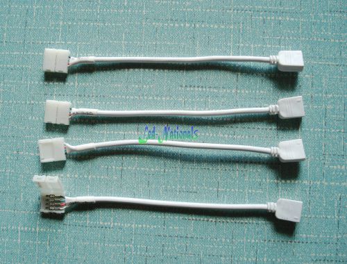 8x adapter cable 4pins female connectorss to led strip rgb 5050 pcb 10mm control for sale