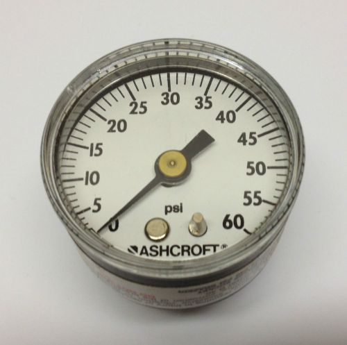 New ashcroft 1.5” pressure gauge 60 psi 1/8&#034; npt back connection for sale