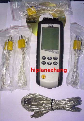 4 Channels Type K J Thermocouple Thermometer C/F/K 18000 Memory Data Logger USB