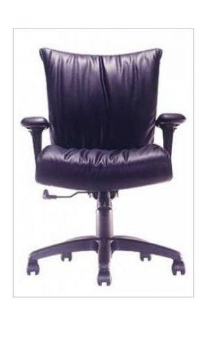 SitOnIt SIT ON IT GLOVE ACTIVE BLACK LEATHER MIDBACK TASK CONFERENCE CHAIR