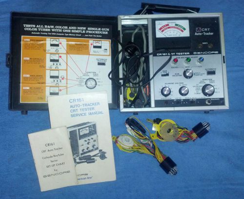 Vintage Sencore CR161 Cathode Ray Tube Tester CRT Auto Tracker Case Set-Up Chart