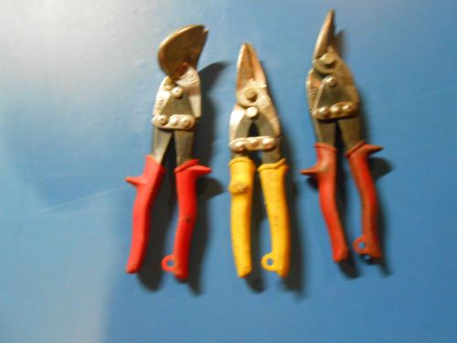 Lot of 3 Wiss Snips 2 Lefts 1 Straight