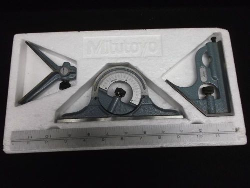 Mitutoyo 12&#034; combination square 4 piece set 180-905 for sale