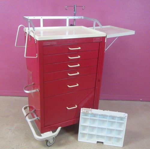 Armstrong A-Smart AR-6 Emergency Code Crash Cart Medical Surgical Cabinet Stand