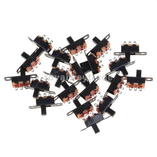 20pcs black mini size spdt slide switch for sale