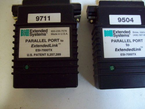 EXTENDED SYSTEMS ESI-7000TX PARALLEL PORT TO EXTENDEDLINK - USED - LOT OF 2