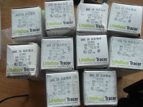 313001 1A SLO BLO BOX OF 100 LITTELFUSE  1/4X1 1/4