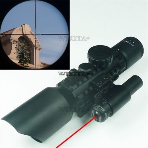 3-10x42 Sighter Dovetail Magnifier 10 Level Cross Red Green Reticle