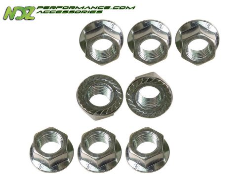 Nuts metric flange serrated, zinc plated, m 10x1.25 8pc for sale