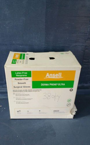 Ansell Derma Prene Ultra Powder-Free Neoprene Surgical Gloves #8515 lot of 38
