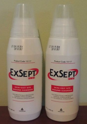 2 - ExSept Plus Wound Cleanser 17 oz (500ml) each - Brand New - Exp. 1/2017