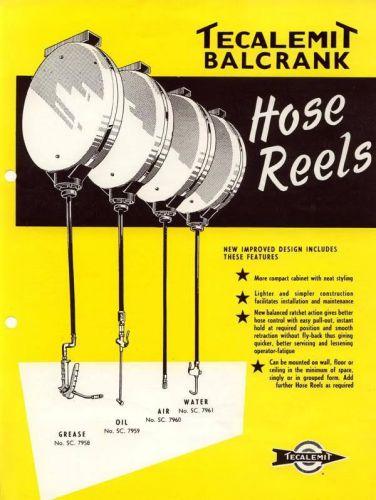 Original 1957 Tecalemit Brochure, Hose Reels