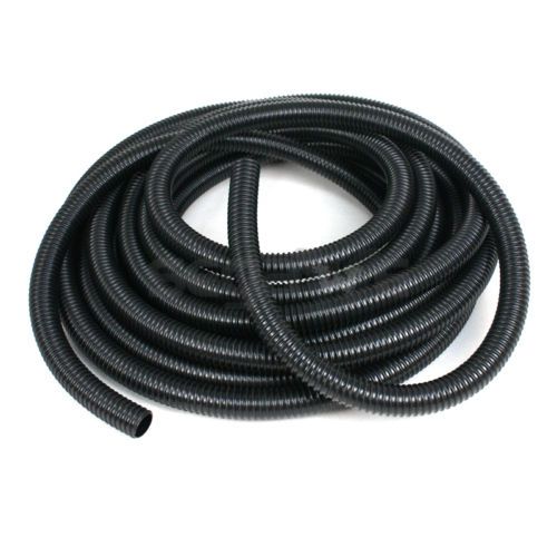 Flexible 32mm bellows pvc corrugated tube hose pipe 15m 49 ft black for sale