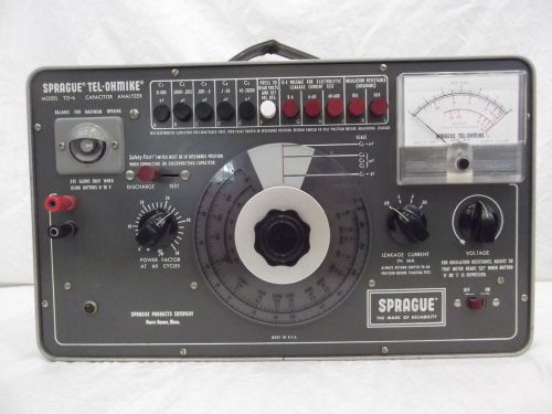 SPRAGUE TEL-OHMIKE TO-6 Capacitor Analyzer Powers On AS IS Good Condition