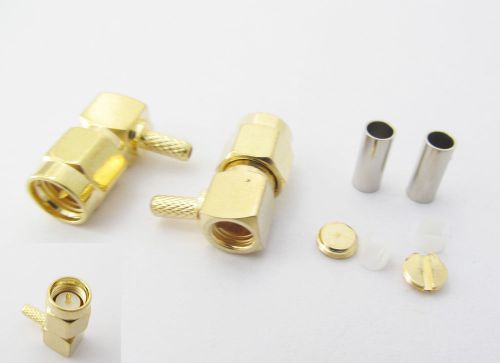 1 pcs sma male right angle crimp for rg174 rg316 rg179 rg187 rg188 rf connector for sale