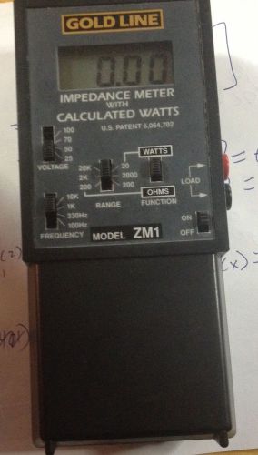 Goldline ZM1 Impedance Meter with Calculated Watts