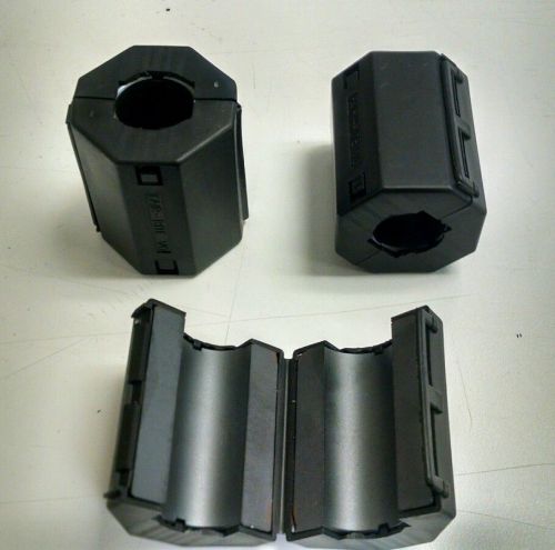 Three (3) - 18mm FAIR-RITE Cable Snap-Its, 18mm Ferrite Noise Suppressor  QTY: 3