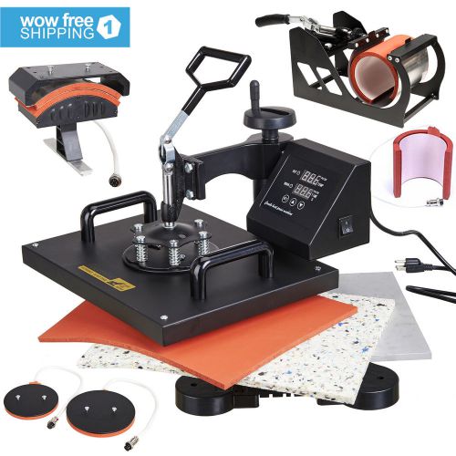 6in1 heat press machine digital sublimation transfer t-shirt mugs hat plates for sale