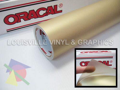 1 roll 24&#034; x 10&#039; fine gold translucent etched glass oracal 8510 sign vinyl for sale