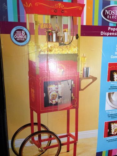 Popcorn Machine Nostalgia Electrics CCP-810 Vintage 59&#034; 8 oz Concession Cart NEW