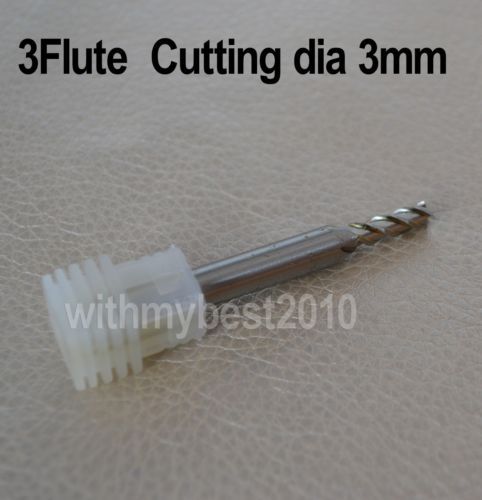 Lot 5pcs 3Flute Aluminum End Mills Cutting Dia 3mm Shank Dia 6mm Material HSS