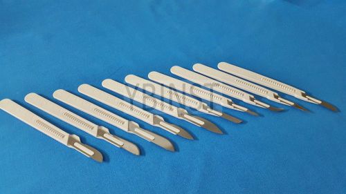 10 ASSORTED DISPOSABLE STERILE SCALPEL #10 #11 #12 #15 #16 #20 #21 #22 #23 #24