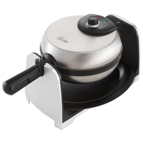 Flip Waffle Maker Belgian Non Stick Adjustable Cook Removable Drip Tray Compact