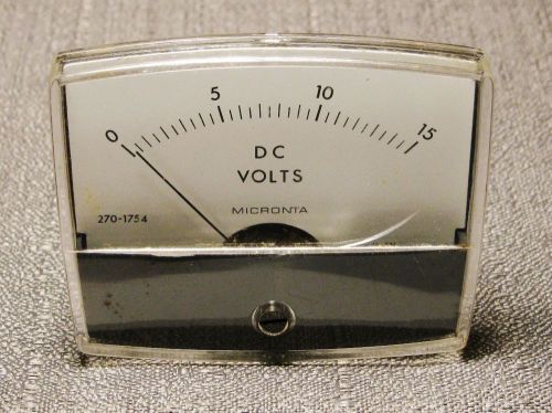 270-1754 Micronta / Radio Shack Precision Panel Meter 0-15 Volts DC VGC