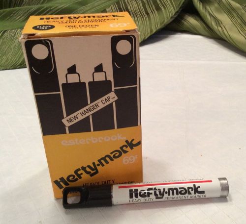NOS Esterbrook Hefty-Mark BLACK Marker w/Hanger Cap