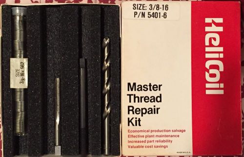Helicoil Master Thread Repair Kit 3/8-16 # 5401-6 Exc Cond