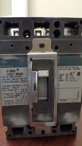 General Electric HI- Break Circuit Breaker THED134125WL